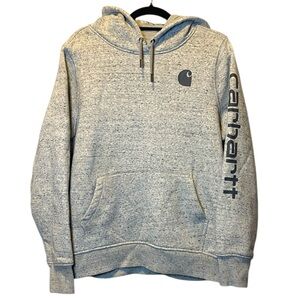 Carhartt XL Relaxed Fit Midweight Logo Sleeve Graphic Sweatshirt Heather Gray